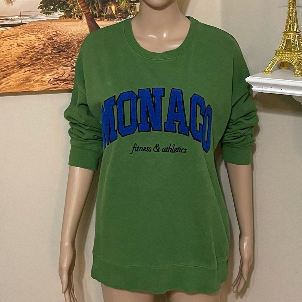 Monaco Green Graphic Sweatshirt Size XSmall - Picture 2 of 9